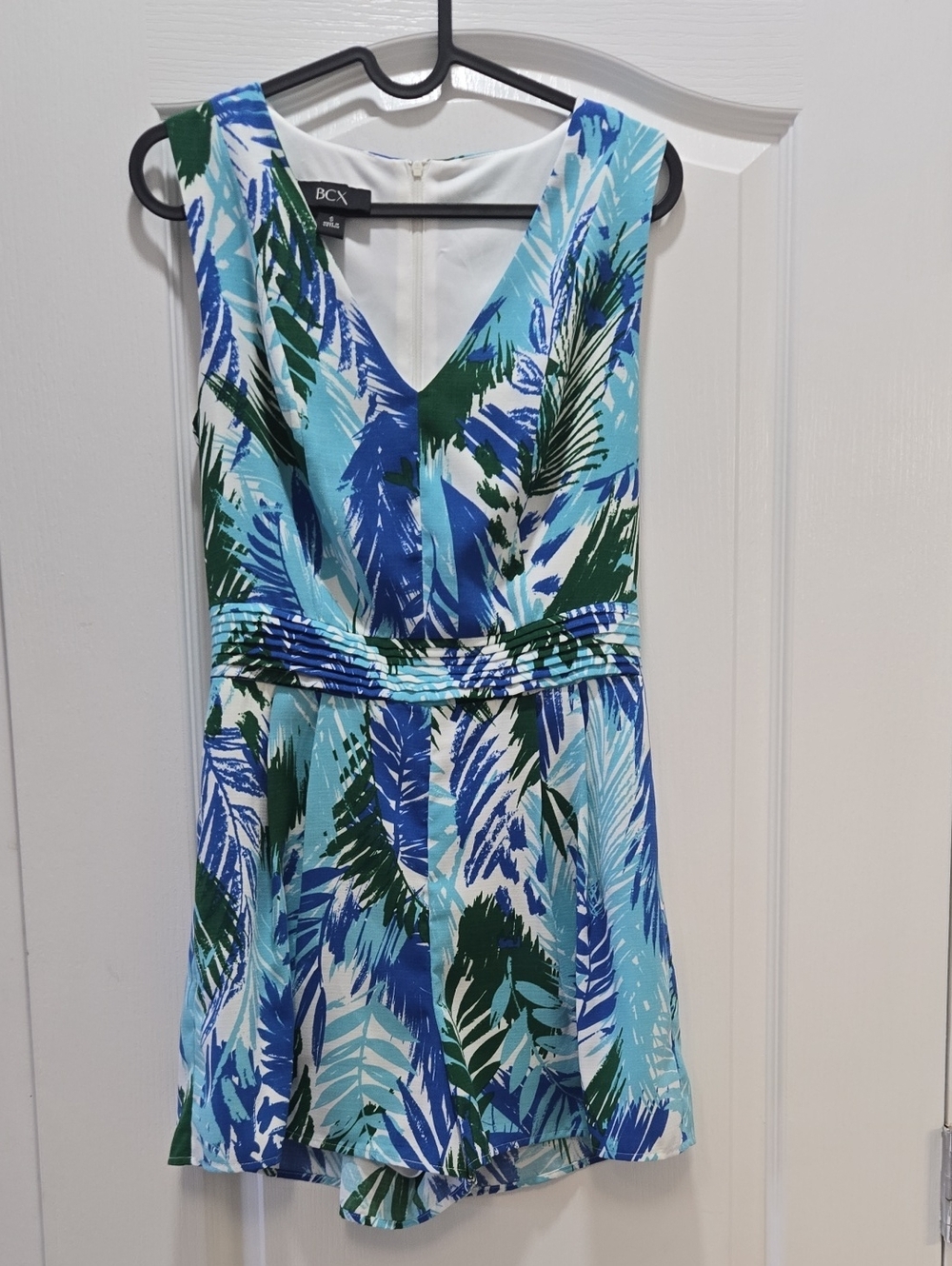 BCX Blue, Teal & Green Tropical Print Girls One-Piece